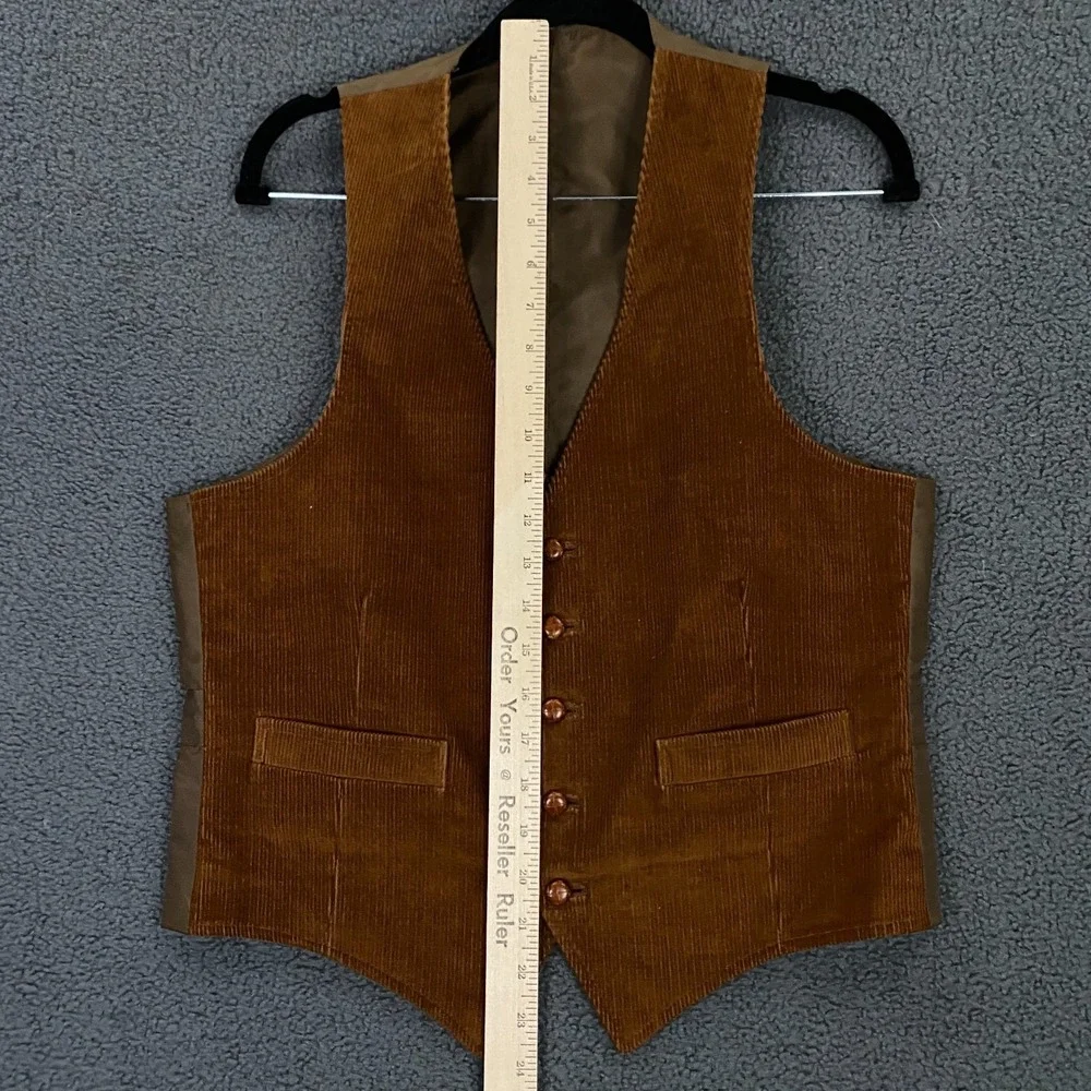 Vintage Waistcoat Vest FITS Mens 36 Corduroy‎ Frontier Western Costume Pioneer